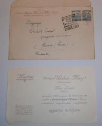 Meghívó Kéthelyiné Wakots Margit dalénekesnőnek és Mécs lászló költőnek a zeneművészeti Főiskola nagytermében tartandó estélyére