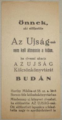 UJSÁG. Számolócédula