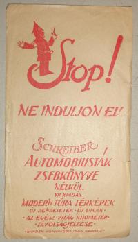 SCHREIBER AUTOMOBILISTÁK ZSEBKÖNYVE . Számolócédula