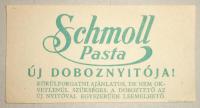 SCHMOLL Pasta, számolócédula