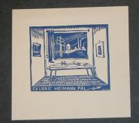 Vadász Endre: Ex libris Heimann Pál (villamosmérnök asztala)