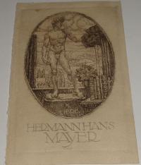 Cissarz, Johann Vincent (1873-1942): Ex Libris Hermann Hans Mayer
