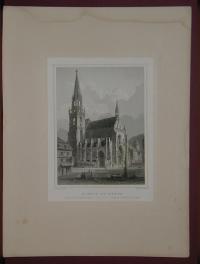 Kirche zu Thann. Church at Thain in Alsace. L'Église a Thann en Alsace