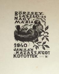 Fery Antal: BÖRZSEY LÁSZLÓ ÉS NAGY  MÁRIA.....1940