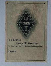 Ex libris Aedis T. Capituli in Philadelphia in Repub[lic] Pennsylvania