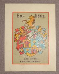 Ex libris Julius Kwizda Edler von Hochstern