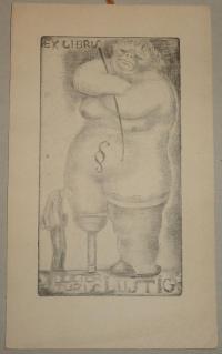 Fingesten, Michael (1884 - 1943): Ex libris Doctor Juris Lustig