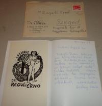 Diskay Lenke: Levele és ex libris-e Reguli Ernőnek, érdekes tartalommal