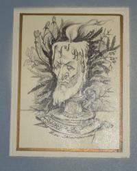 Karancsi Sándor: Ex libris terv, ceruzarajz