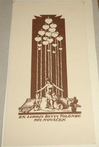 RÉVÉSZ Kornél: Ex libris Betty Volenec née Novácek